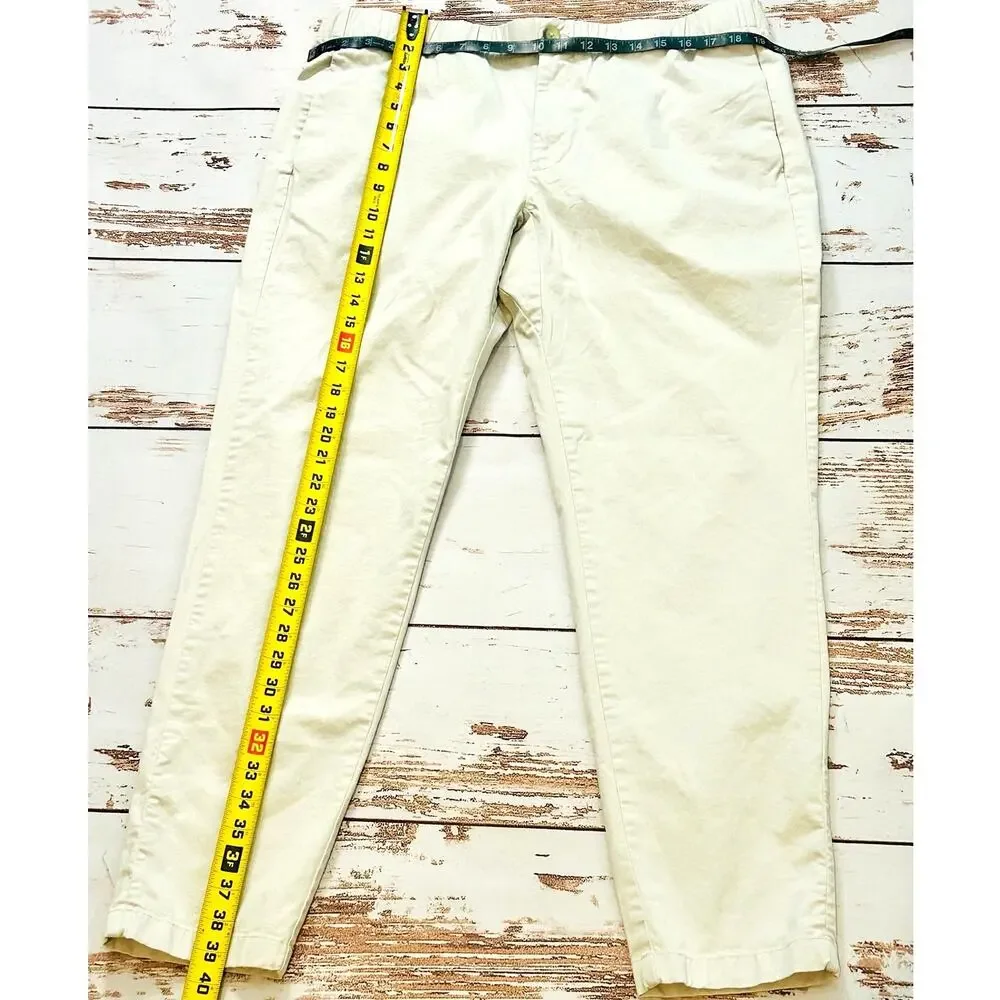 Denim & Flower Ricky Singh Slim Fit Chino Pants Khaki Men's XL Stretch